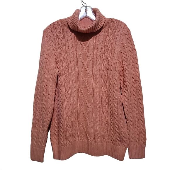 Croft and Barrow Orange Turtleneck LongSleeve Sweater Sz Medium - Picture 1 of 7